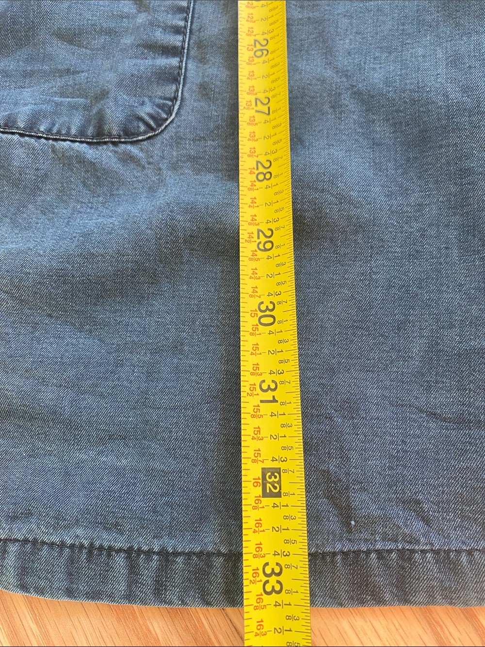 J. Jill Denim Button-Front Tunic in Washed Blue Medium or Mini Dress - Picture 6 of 9